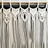 Macrame Curtain, wall hanging,Modern geometric woven tapestry,Long crochet mural curtain Rustic,Wedding backdrop ,Home decor MC#280