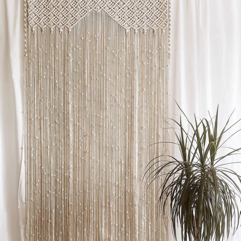 Macrame / Macramé Wall Curtain / Macrame / Macrame / Macrame Door / Tapestry / Curtain / Wall Decoration / wedding backdrop MC#282