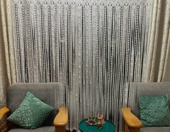 Handmade Macrame Curtain, wall hanging,Modern geometric woven tapestry,Long crochet mural curtain Rustic Wedding backdrop ,Home decoration MC#283