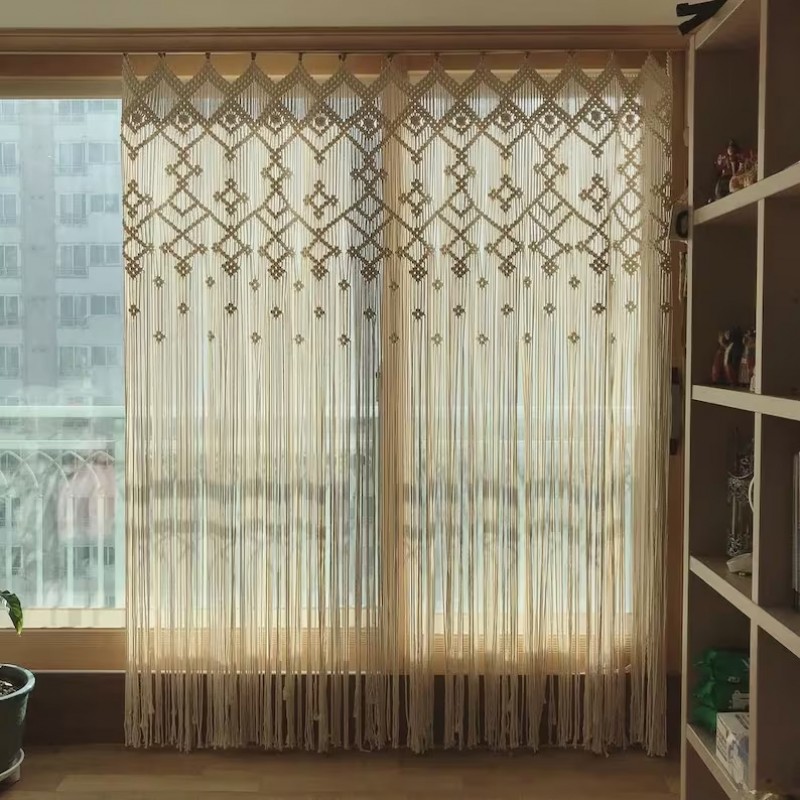Macrame / Macramé Wall Curtain / Macrame / Macrame / Macrame Door / Tapestry / Curtain / Wall Decoration / wedding backdrop MC#284
