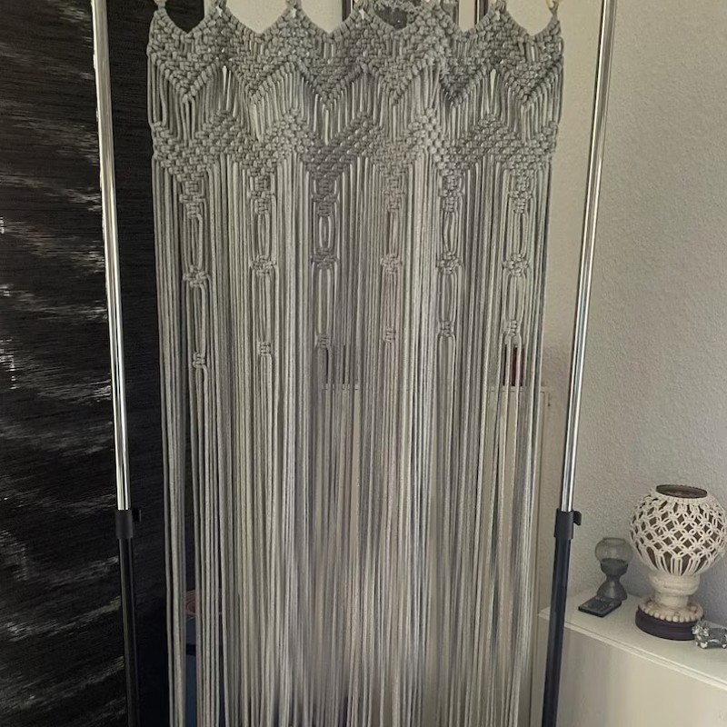 New Design Macrame Home decoration Macrame Curtain, wall hanging Modern geometric woven tapestry Long crochet mural curtain Rustic MC#287