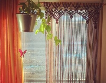 Excellent Macrame Handmade Home decor Macrame Curtain, wall hanging,Modern geometric woven tapestry,Long crochet mural curtain Rustic MC#290