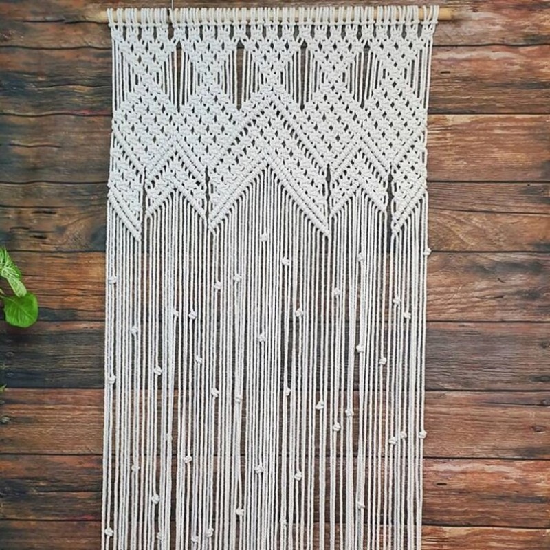 Macramé Wall Curtain / Macrame Boudoir decor/ Macrame Door / Tapestry / Curtain / Wall Decoration / wedding backdrop MC#44