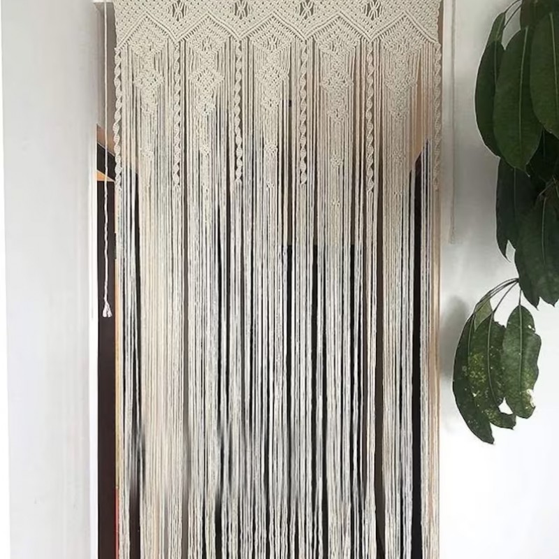 Macrame Curtain, wall hanging Modern geometric woven tapestry Long crochet mural curtain Home decoration MC#52