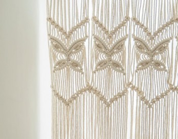 Butterfly Design Handmade Macrame Curtain, wall hanging Modern geometric woven tapestry Long crochet mural curtain Home decoration MC#56
