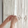 New Design Macrame Handmade Curtain, wall hanging,Modern geometric woven tapestry,Long crochet mural curtain Home decoration MC#60