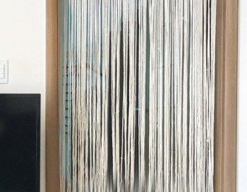 Handmade Macrame Curtain, wall hanging,Modern geometric woven tapestry,Long crochet mural curtain Home decoration MC#61