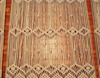 Luxury Macrame Handmade Macrame Curtain, wall hanging Modern geometric woven tapestry Long crochet mural curtain Wedding backdrop Home decor MC#70