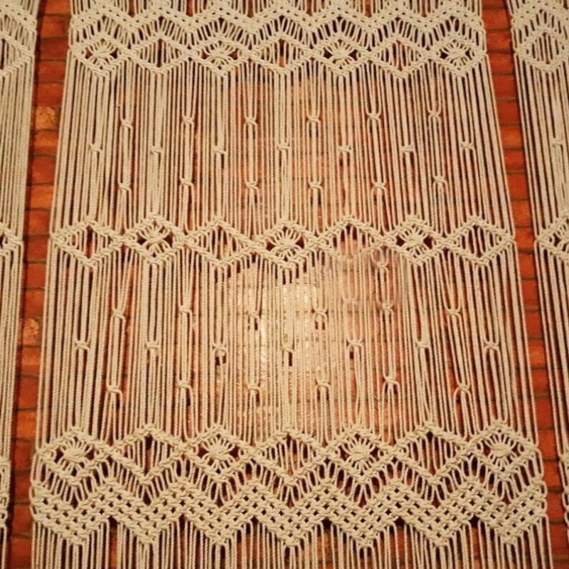 Luxury Macrame Handmade Macrame Curtain, wall hanging Modern geometric woven tapestry Long crochet mural curtain Wedding backdrop Home decor MC#70