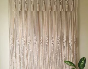 Wall hanging / Modern geometric / Woven tapestry / Macrame Curtain MC#82