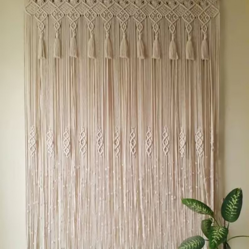 Wall hanging / Modern geometric / Woven tapestry / Macrame Curtain MC#82
