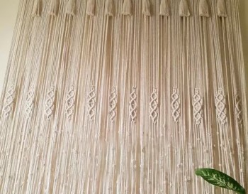 Wall hanging / Modern geometric / Woven tapestry / Macrame Curtain MC#82