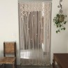 Macrame wall hanging, macrame leaf pattern curtain, large macrame curtain, boho macrame door curtain MC#90