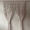 Macrame wall hanging, macrame leaf pattern curtain, large macrame curtain, boho macrame door curtain MC#90