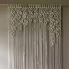 Macrame wall hanging, macrame leaf pattern curtain, large macrame curtain, boho macrame door curtain MC#90