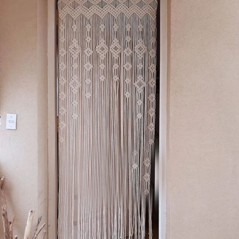 Macramé Wall Curtain / Macrame Boudoir decor/ Macrame Door / Tapestry / Curtain / Wall Decoration / wedding backdrop MC#93